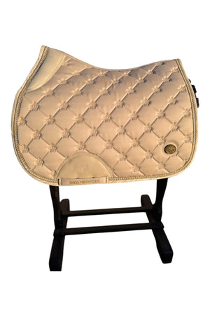 Royal Equestrian Jump Saddle Pad Crystal Champagne Full