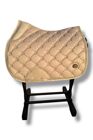 Royal Equestrian Jump Saddle Pad Crystal Champagne Full