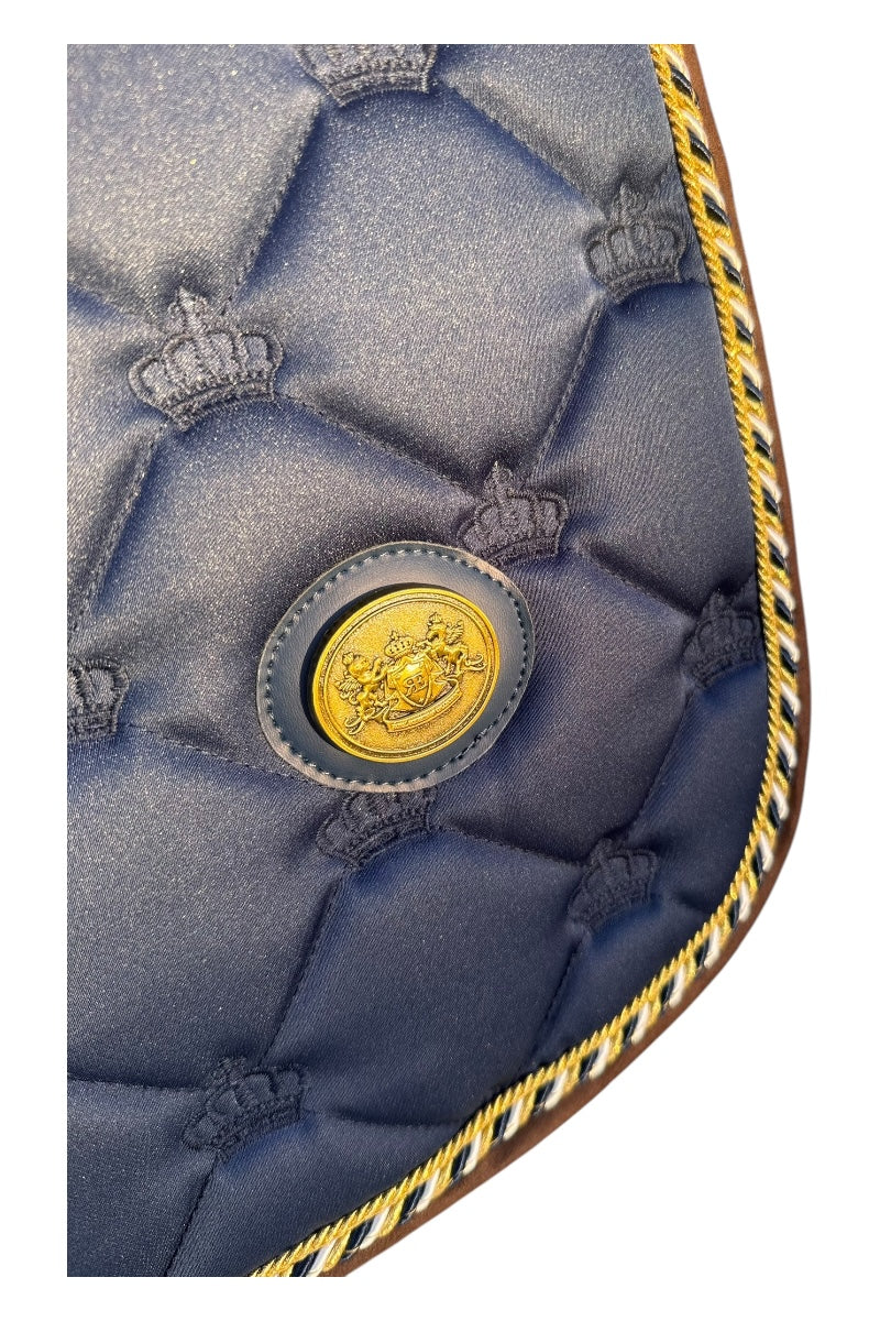 Royal Equestrian Jump Saddle Pad Navy Blue Full