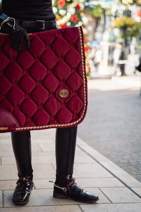 Royal Equestrian Dressage Saddle Pad Red Full