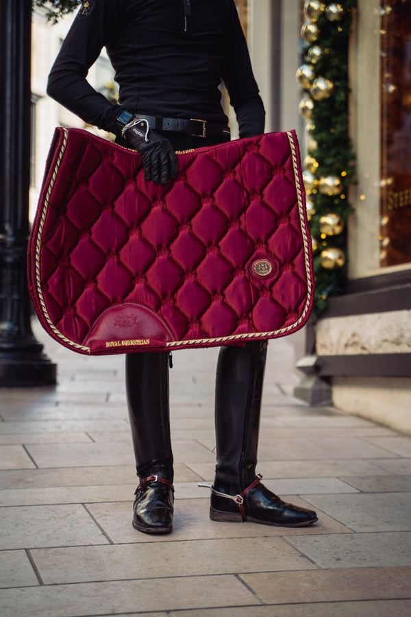 Royal Equestrian Dressage Saddle Pad Red Full