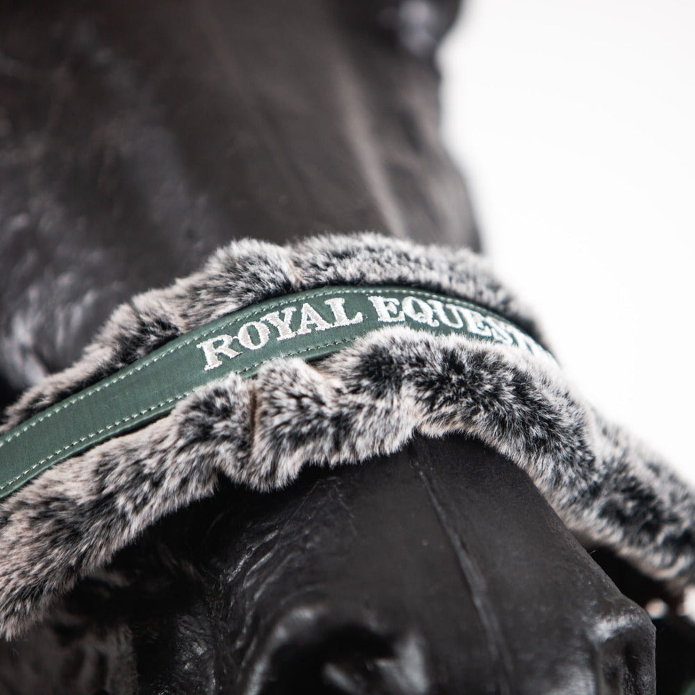 Royal Equestrian Fur Halter Marine Full