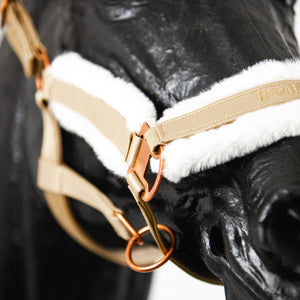 Royal Equestrian Fur Halter Champaigne Full