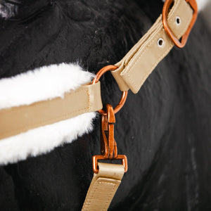 Royal Equestrian Fur Halter Champagne Full