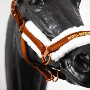 Royal Equestrian Fur Halter Chocolate Full