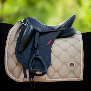 Royal Equestrian Dressage Saddle Pad Crystal Champagne Full