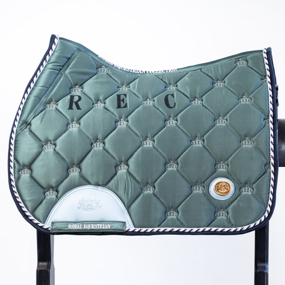 Royal Equestrian Jump Saddle Pad Marine Blue Full