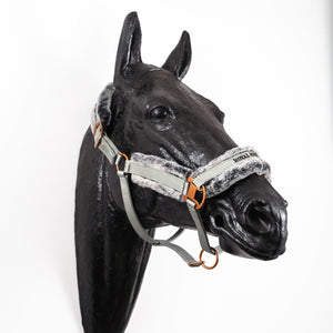 Royal Equestrian Fur Halter Silver Full