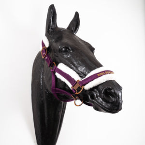 Royal Equestrian Fur Halter Purple White Full