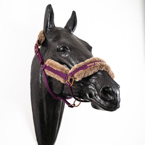 Royal Equestrian Fur Halter Purple Full