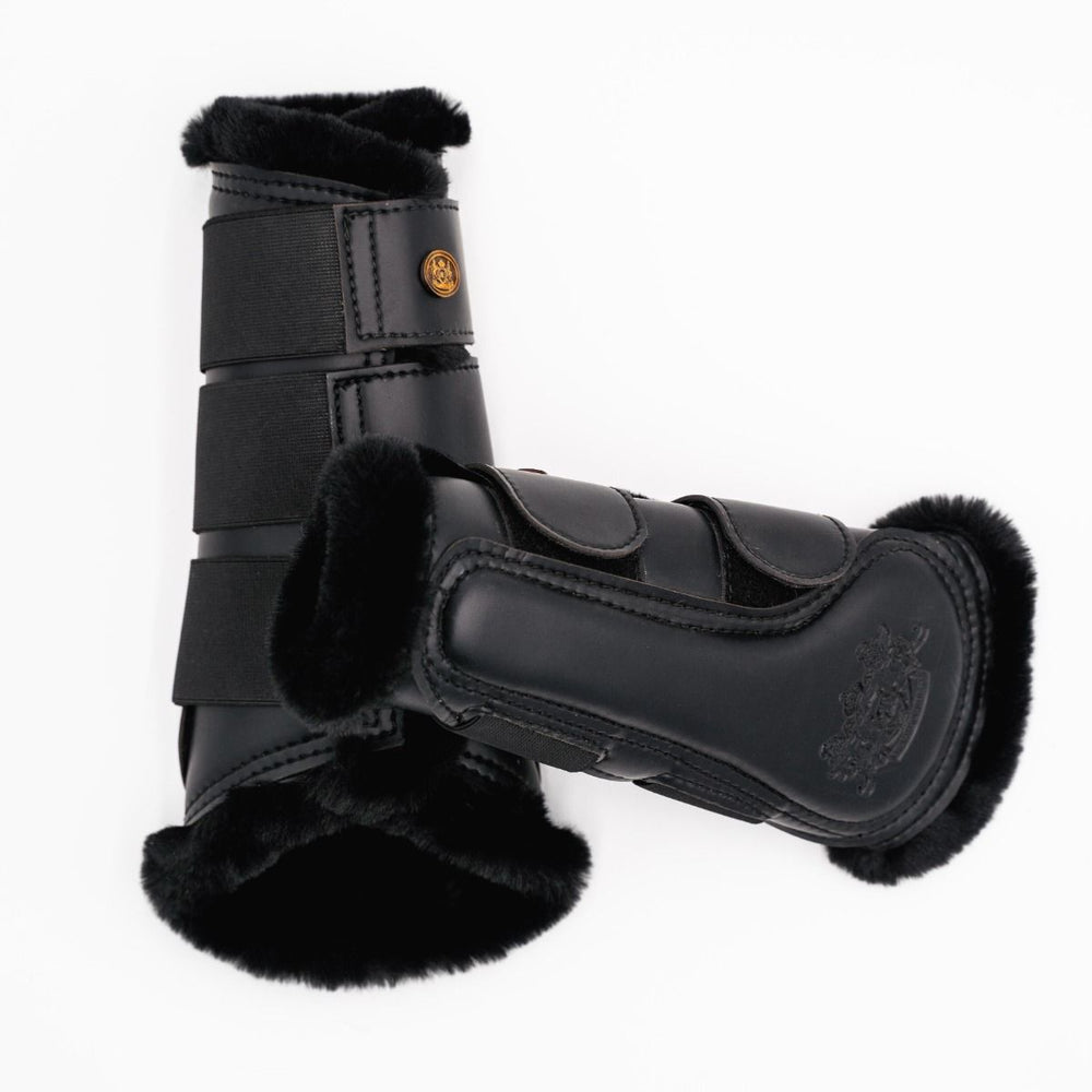 Royal Equestrian Lined Brushing Boots Black