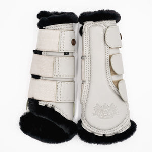 Royal Equestrian Lined Brushing Boots Gray Black