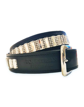 Equestrian Stockholm Belt Contest Black Thin