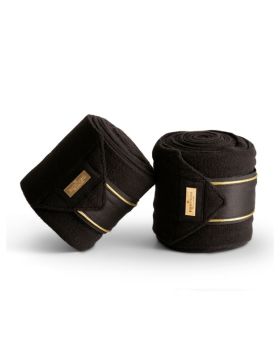 Equestrian Stockholm Fleece bandages Black Gold