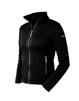 Equestrian Stockholm Fleece Jacket Black Gold