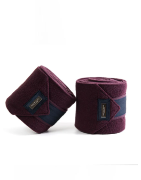 Equestrian Stockholm Fleece Bandages Merlot Crystal