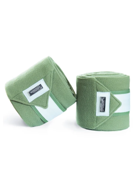 Equestrian Stockholm Fleece Bandages Pistachio White