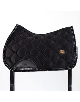 Royal Equestrian Jump Show Saddle Pad Black Crystals Full 