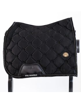 Royal Equestrian Dressage Saddle Pad Black Crystals Full