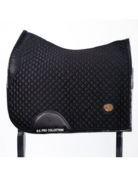 Royal Equestrian Dressage Saddle Pad Black Quilted Full