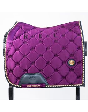 Royal Equestrian Dressage Saddle Pad Purple Navy Full