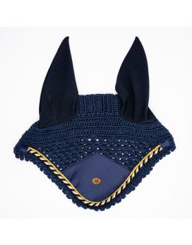 Royal Equestrian Premium Ear Bonnet Navy Blue Full