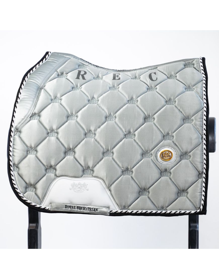 All Purpose Premium English Saddle Pad in Silver Satin Cloth hotsell