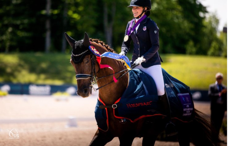 Ella Fruchterman and Holts Le’mans Win Individual Junior Dressage Gold at FEI North American Youth Championships