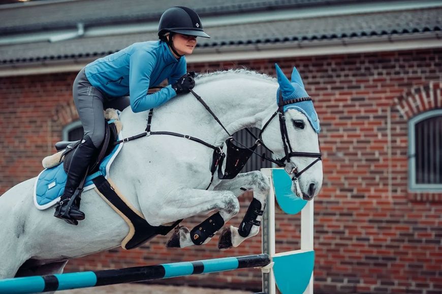 Equestrian Stockholm Jump Saddle Pad Crystal Grey