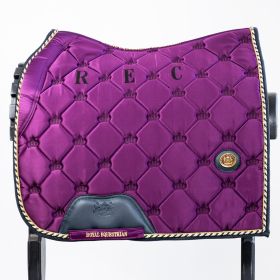 ROYAL EQUESTRIAN DRESSAGE SADDLE PAD CHOCOLATE FULL